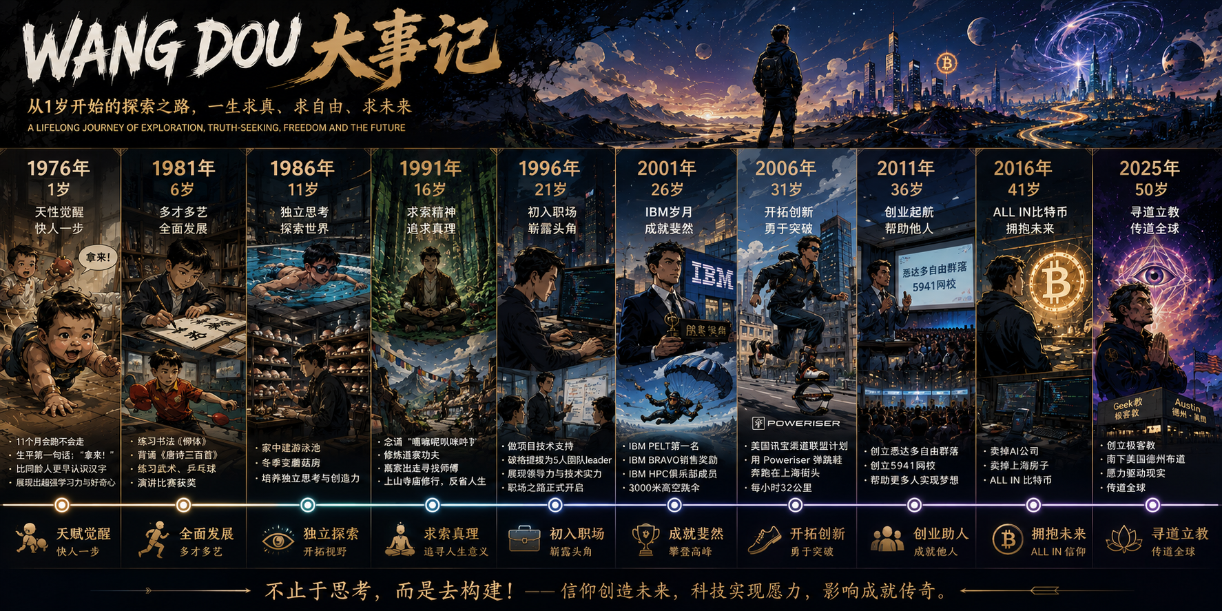 王斗大事记 · 一生求真、求自由、求未来